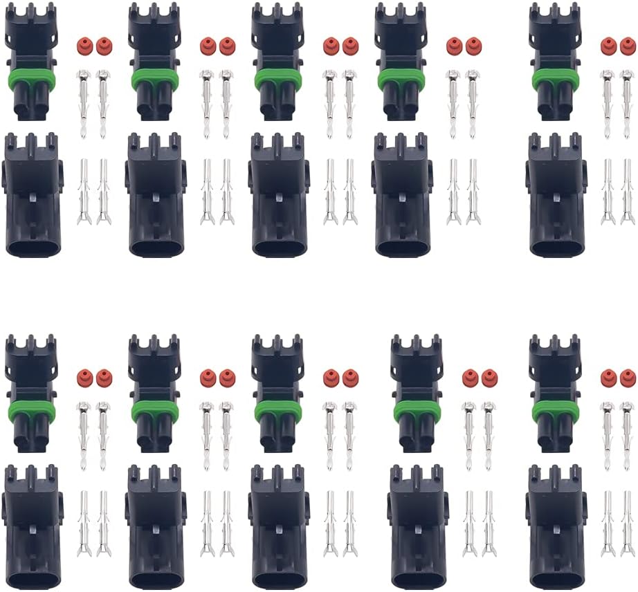 10 Kits 4 Pin Waterproof Electrical Connector Plug 2.5mm Terminals A631