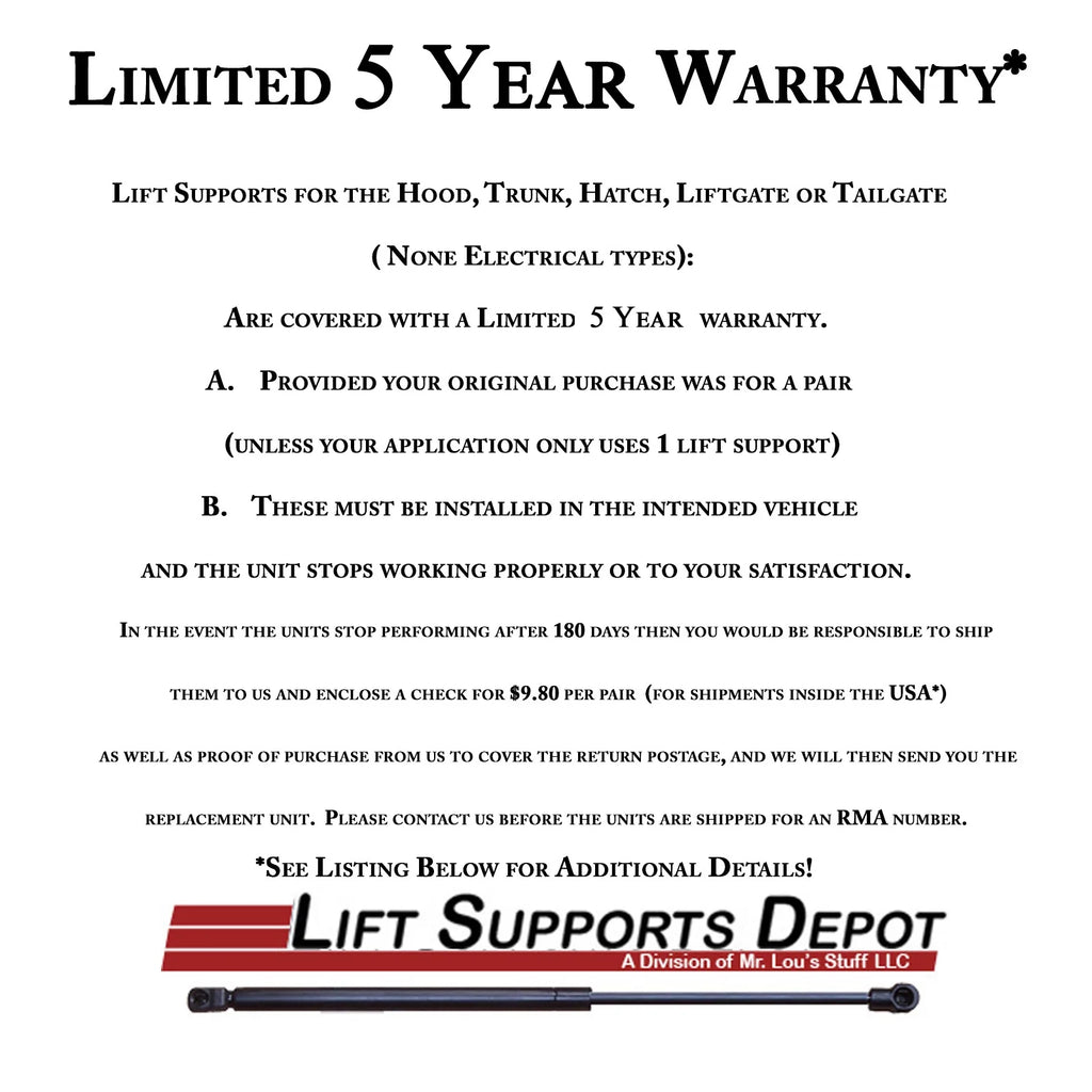 Qty 2 Hood Lift Gas Shock P1540