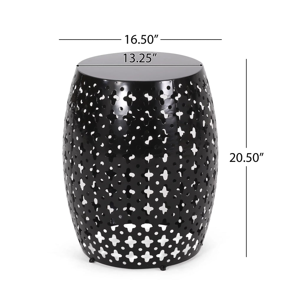 Black Outdoor Metal Side Table L540