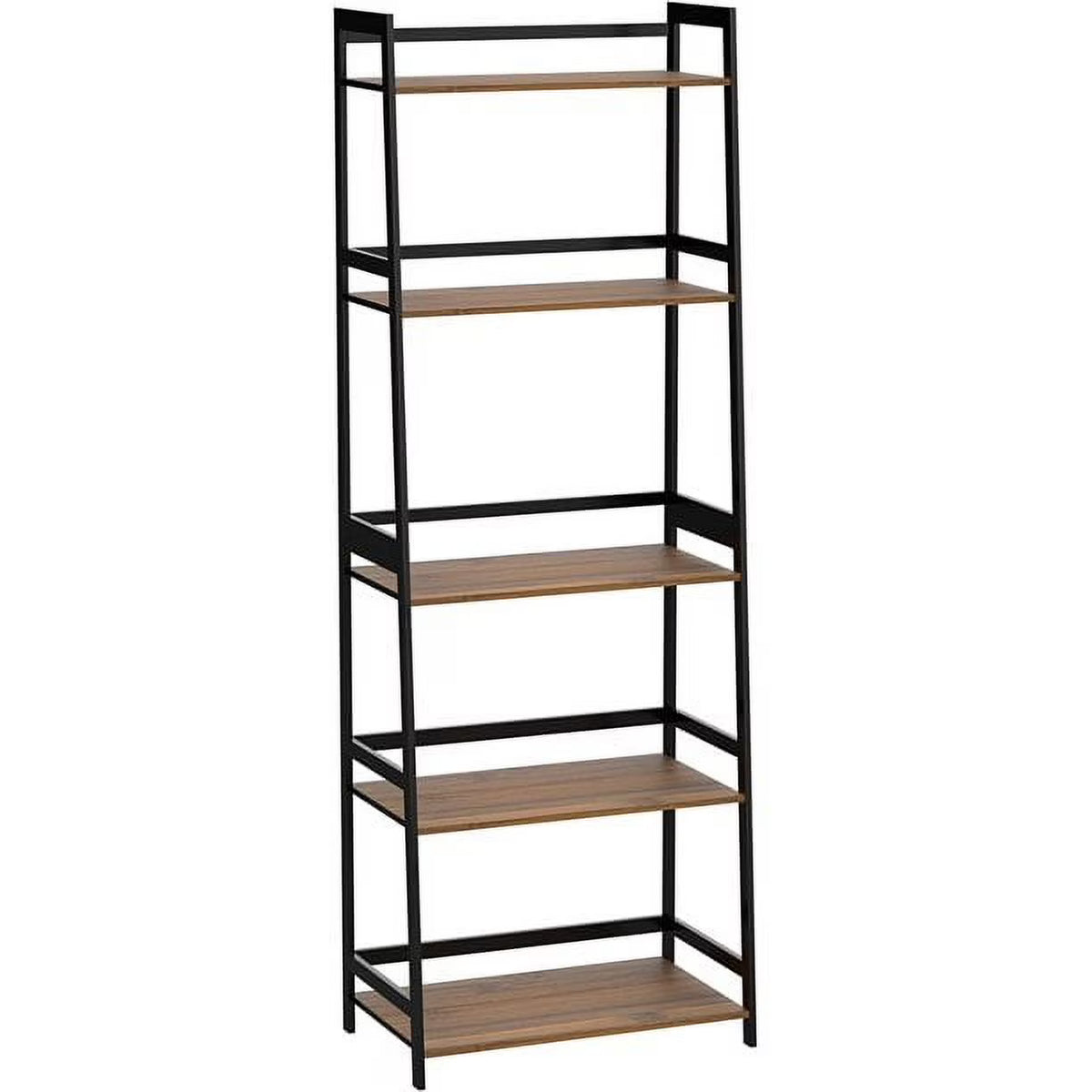 5 Tier Bamboo Ladder Shelf Storage Rack Bookcase Brown R651