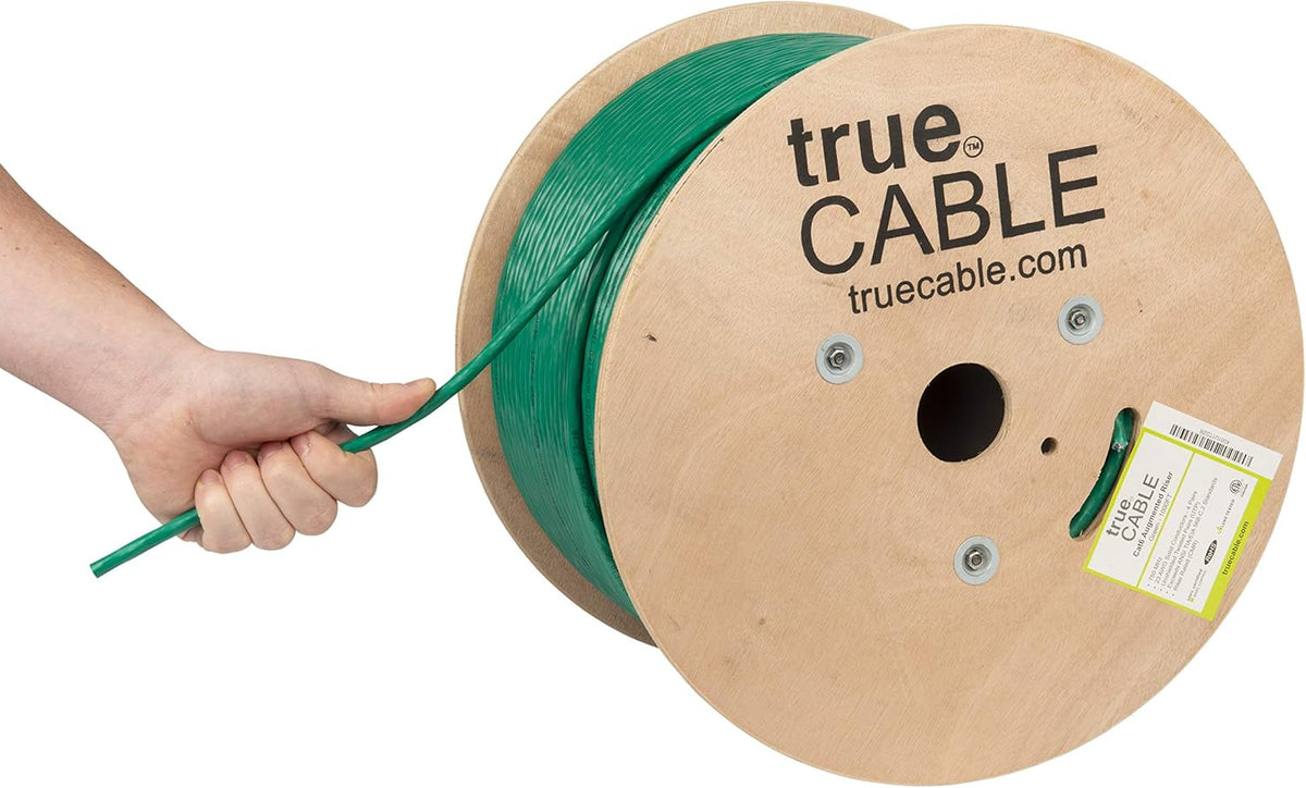 1000ft Green 23AWG 4 Pair Solid Bare Copper Bulk Ethernet Cable Q16297