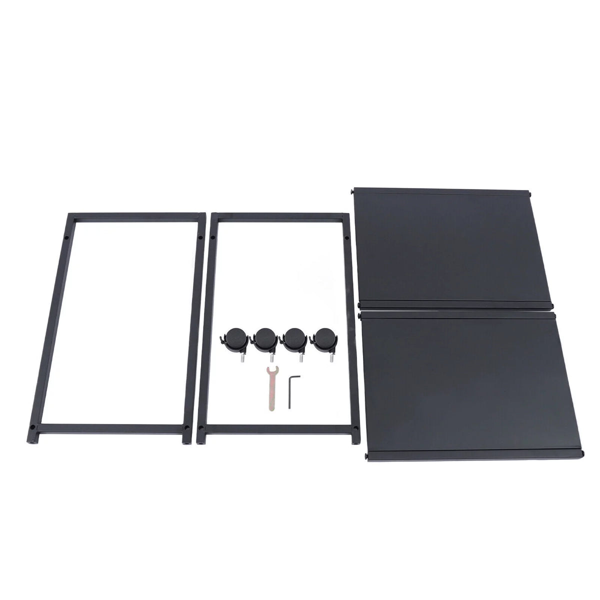 2-Tier Computer Tower Stand with Lockable Wheels K5236