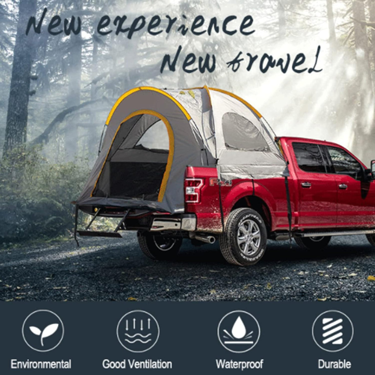 Waterproof Double Layer 2 Person Truck Tent with Carry Bag E910