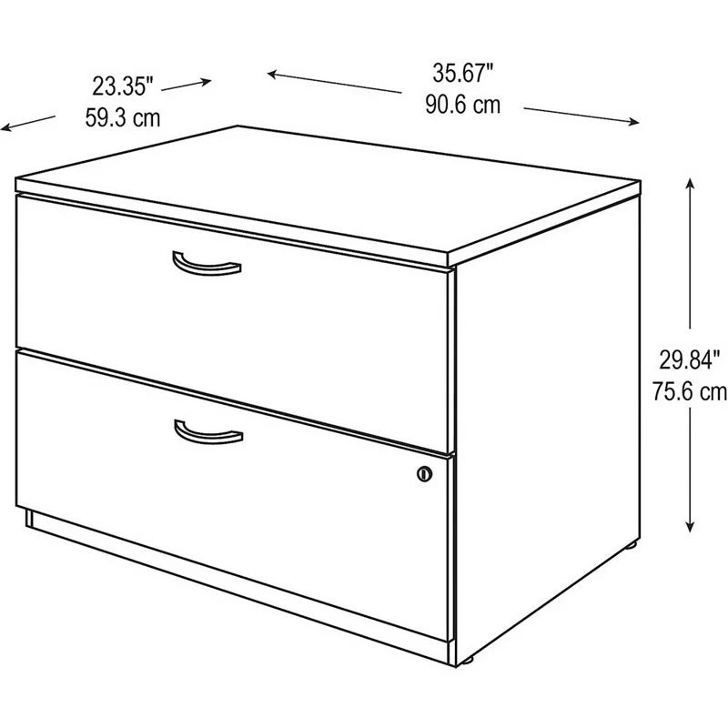 2 Piece Wood Filing Cabinet Set with 2 Drawer P11578