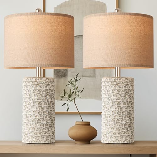 23" Ceramic Table Lamp Set of 2 Y4350