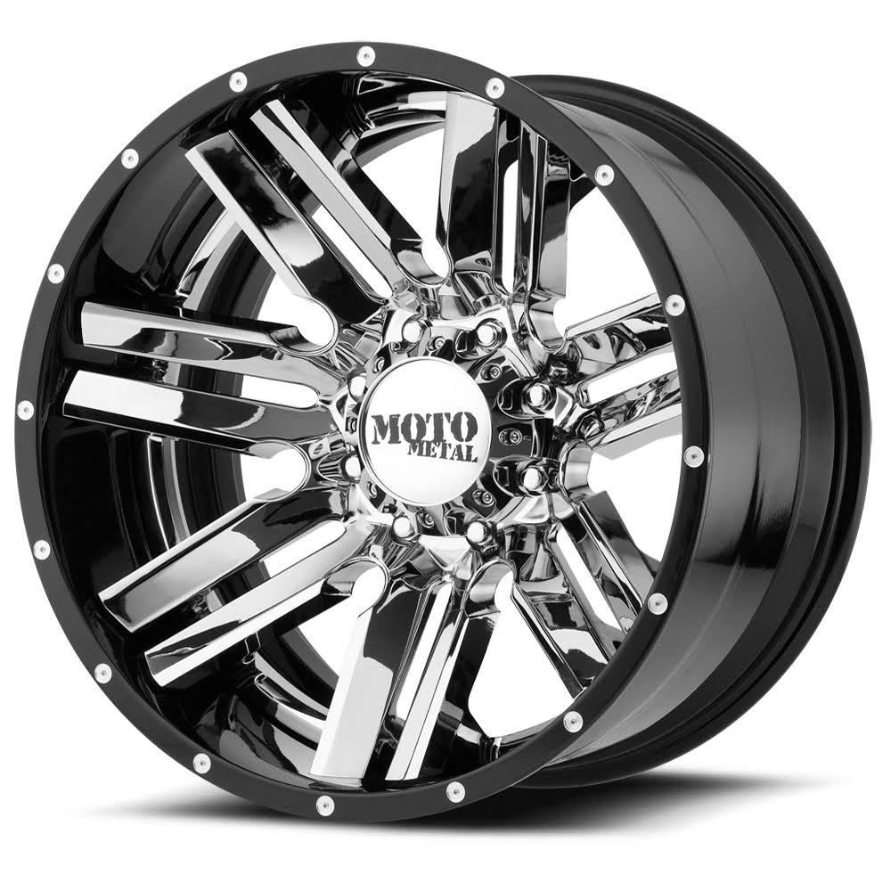 22x10 Chrome Wheel Rim with Black Lip V112608