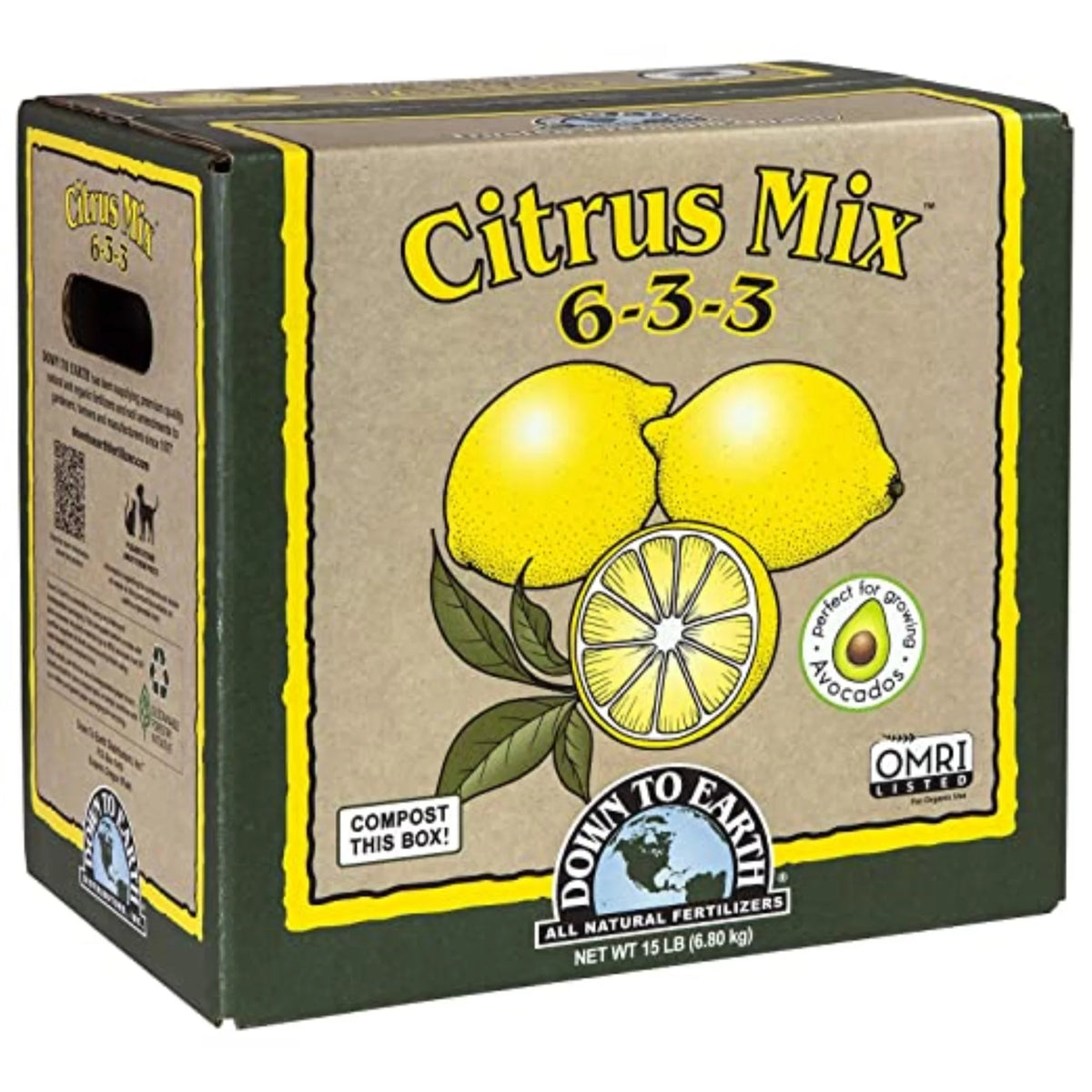 Organic Citrus Fertilizer Mix 6-3-3, 15 lbs. R649
