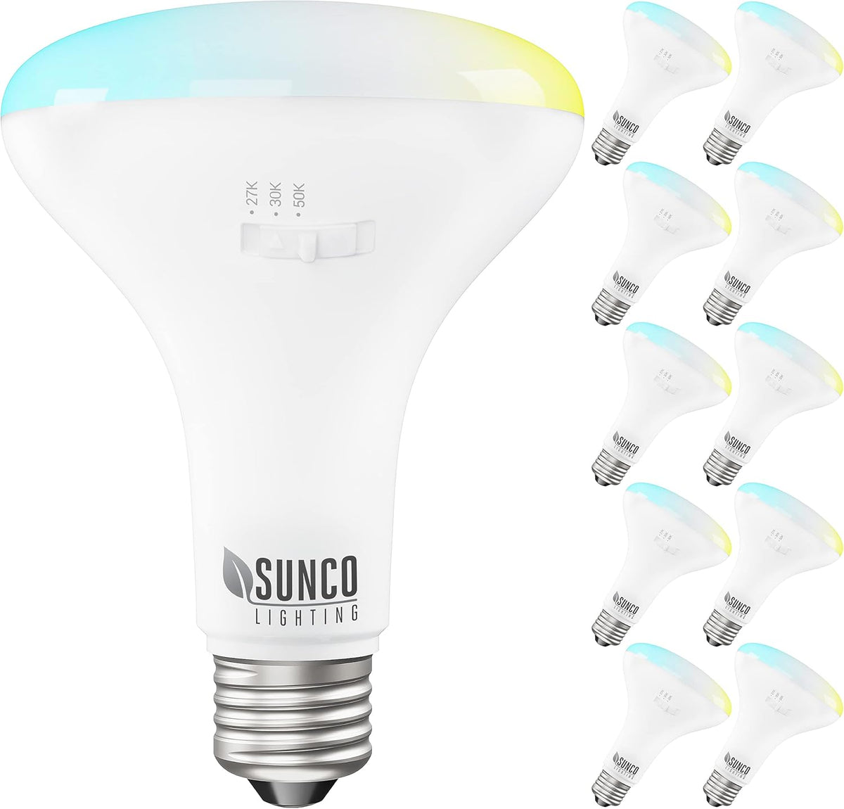 14 Pack BR30 LED Bulbs, 5000K Daylight, 850 LM, E26 Base, Dimmable Recessed Can Light Bulbs T5849