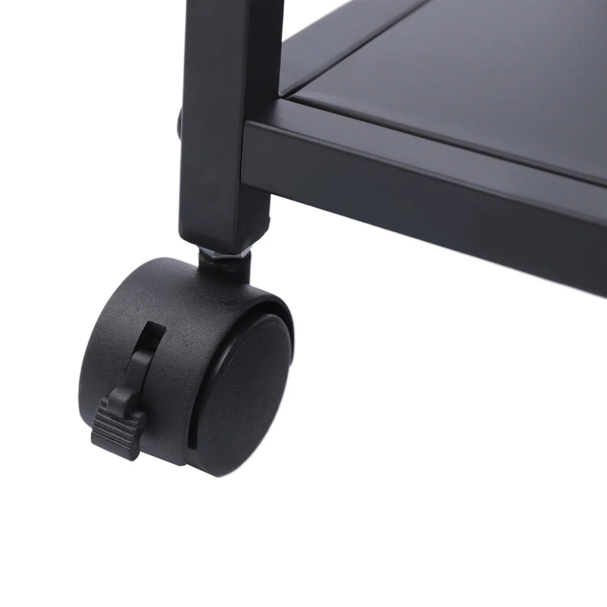 2-Tier Computer Tower Stand with Lockable Wheels K5236