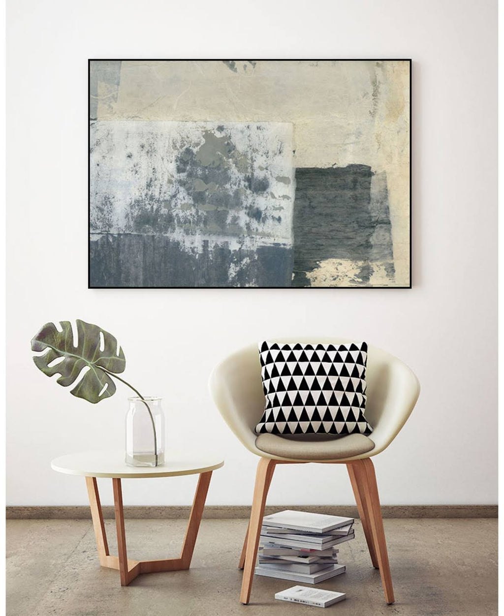 Framed Canvas Art Block - Tan K88224