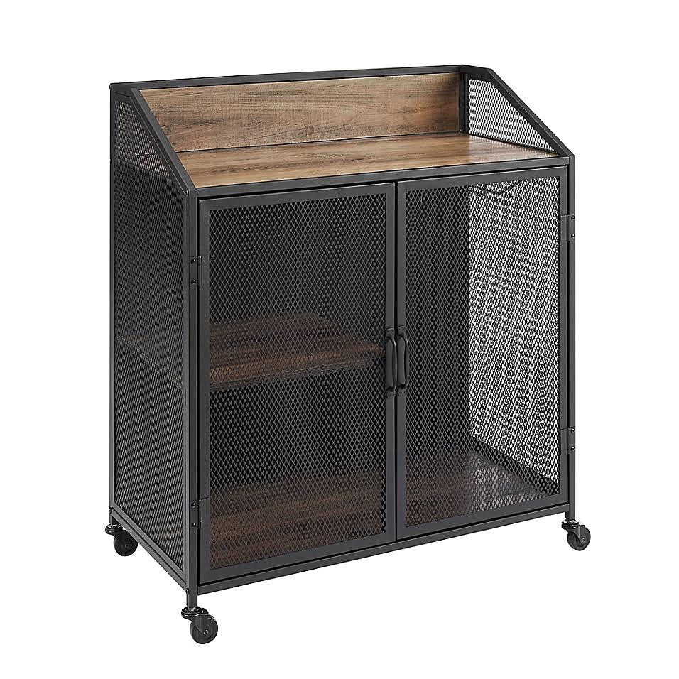 33x22 Industrial Wood Bar Cabinet C79112
