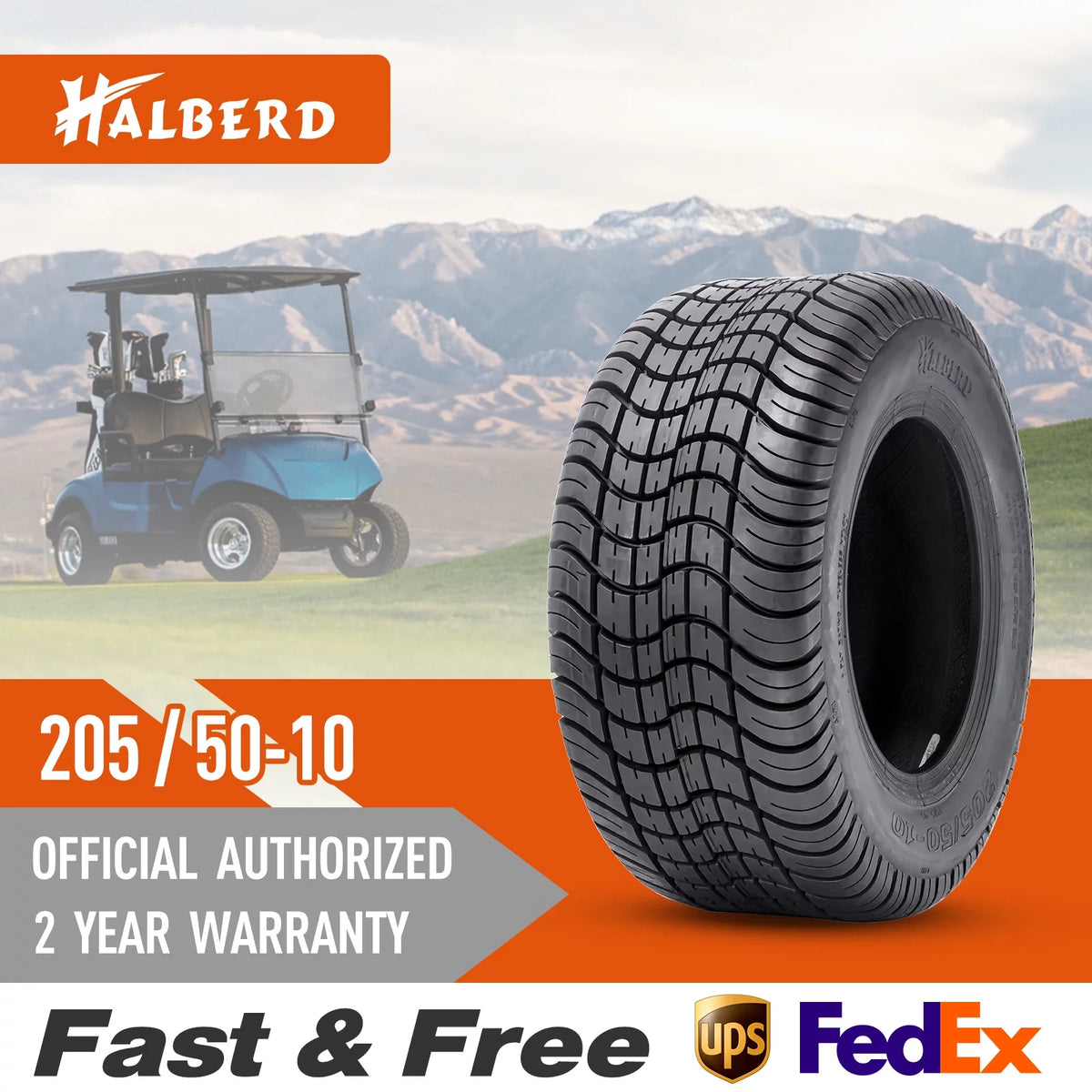 205/50-10 4PLY Golf Cart Tires U52280