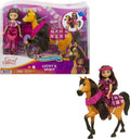 Lucky Doll with Dress, Floral Crown, Brush & Spirit Horse with Long Mane R286