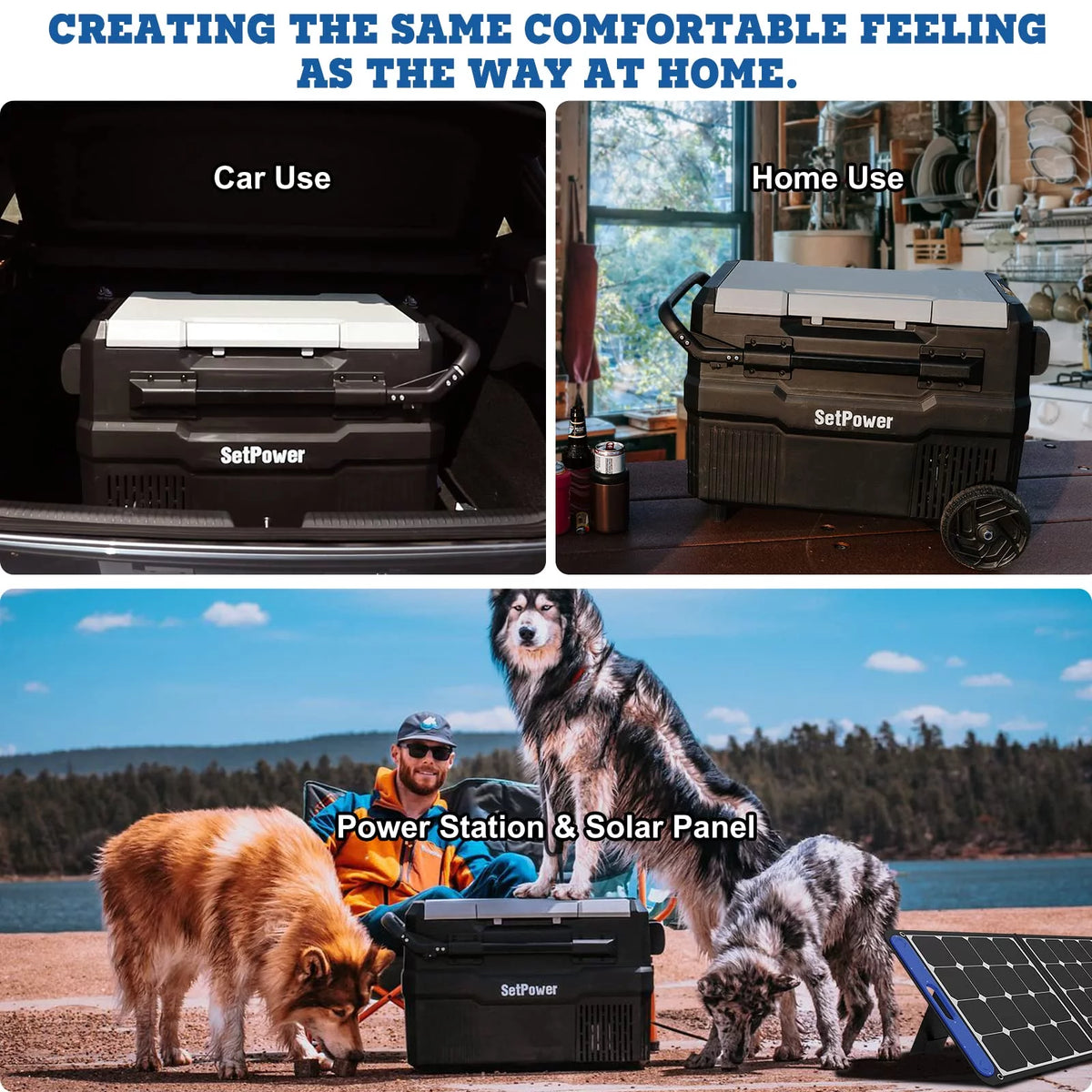 45QT Dual Zone Portable Car Refrigerator with Freezer on Wheels S726207