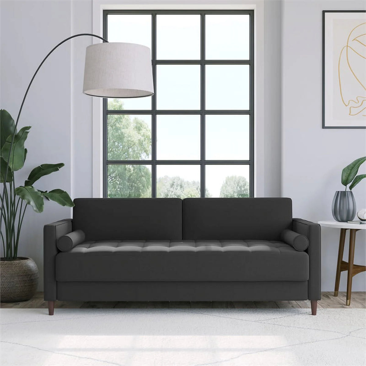 Heather Gray Fabric Sofa F90190