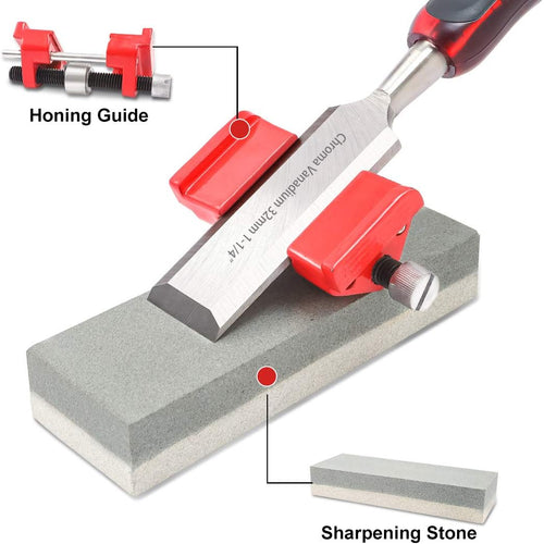 12 pc Wood Chisel Set Heat-Treated Cr-V Alloy Blades Woodworking Tools Q6928