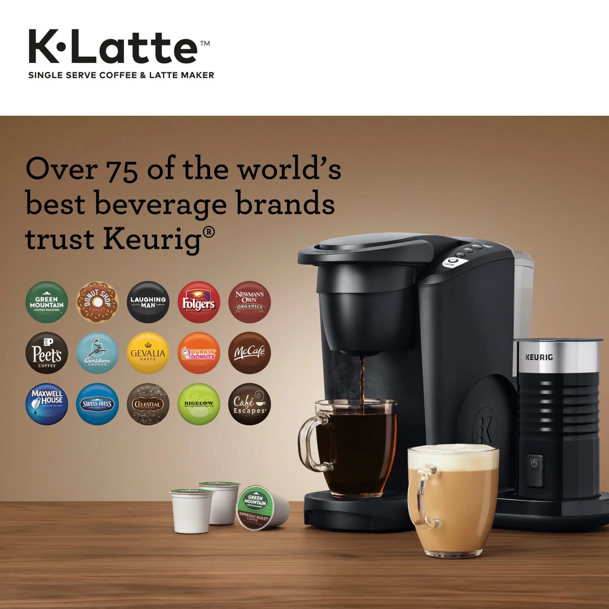 Black Single Serve Coffee and Latte Maker R954012