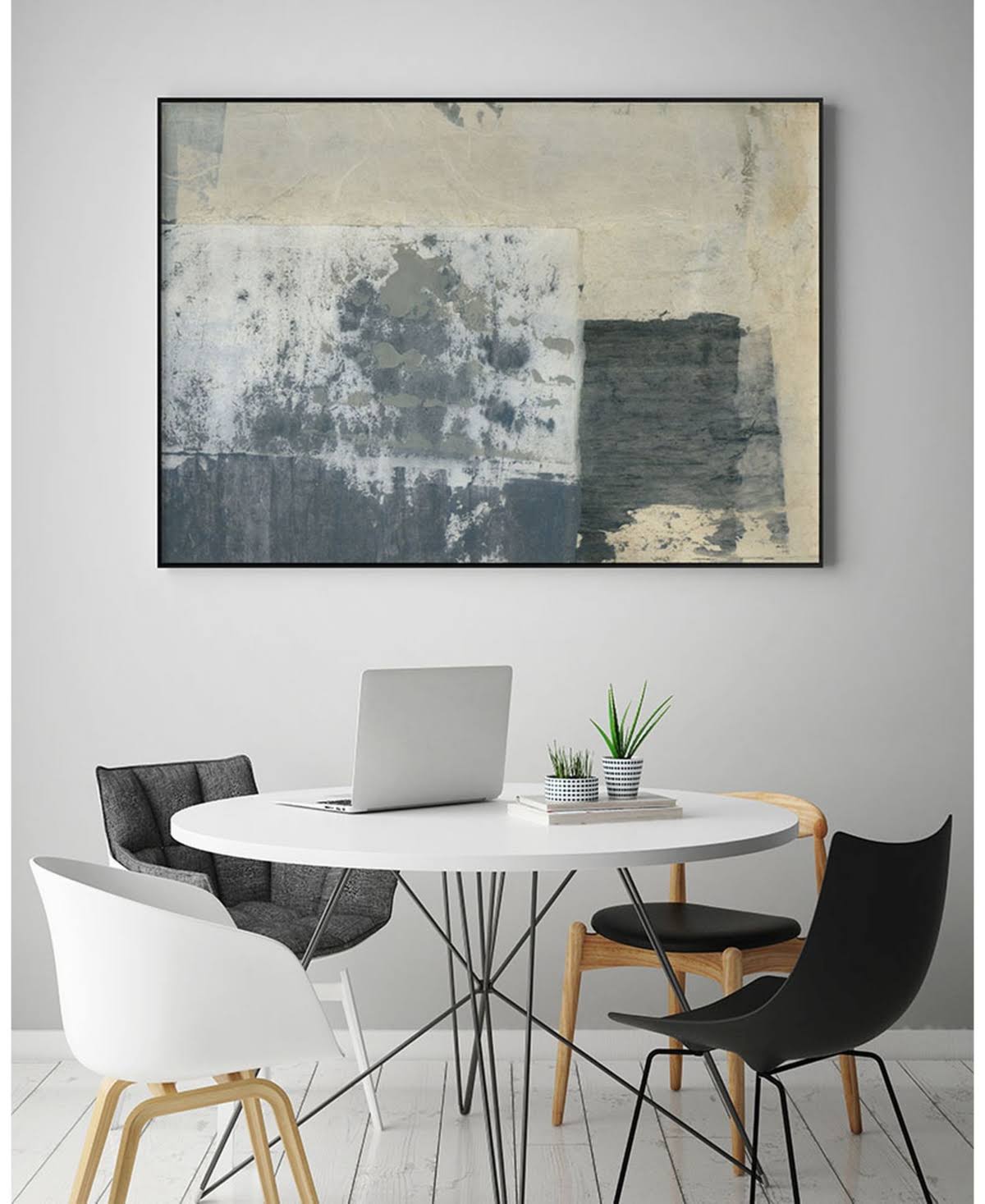 Framed Canvas Art Block - Tan K88224