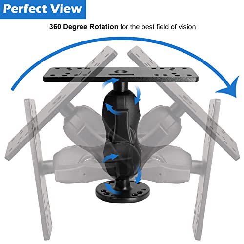 Aluminum Fish Finder Mount with 1.5" Ball, Medium Arm Marine Electronic Mount M525