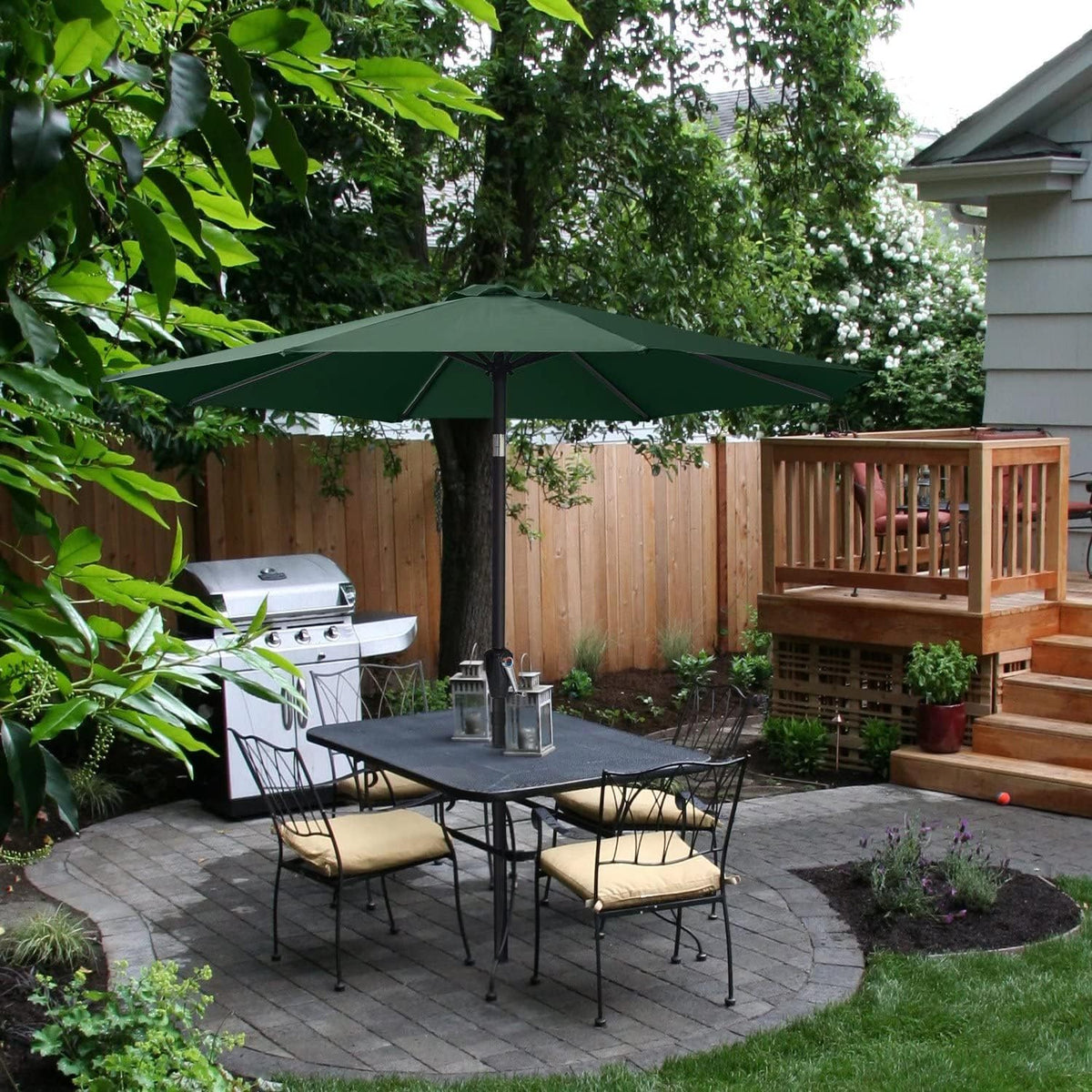 10FT Patio Umbrella with Push Button Tilt E9814