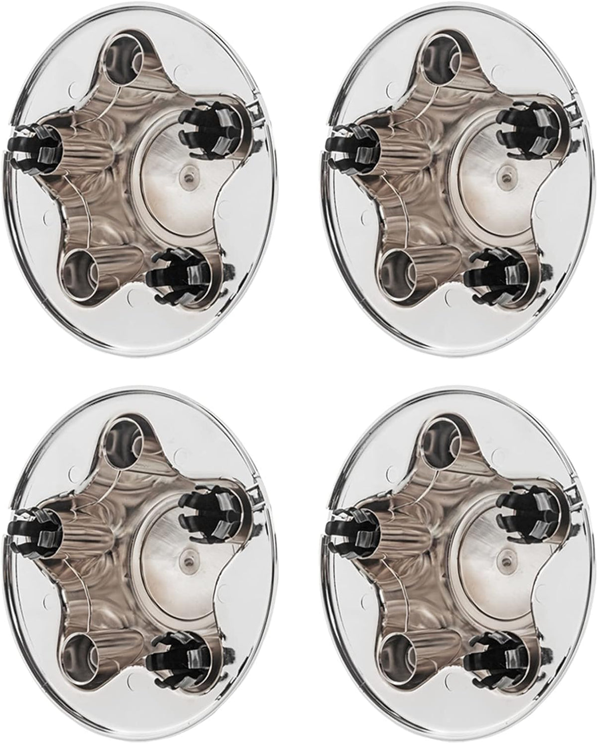 4 Pcs Chrome Wheel Center Hub Caps for Alloy Rim W65498