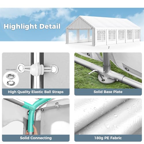 20x40FT Heavy Duty Party Tent with Removable Sidewalls F849