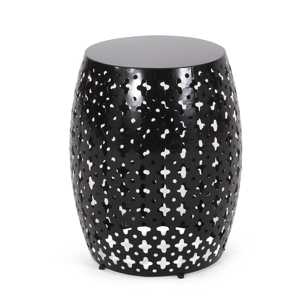 Black Outdoor Metal Side Table L540