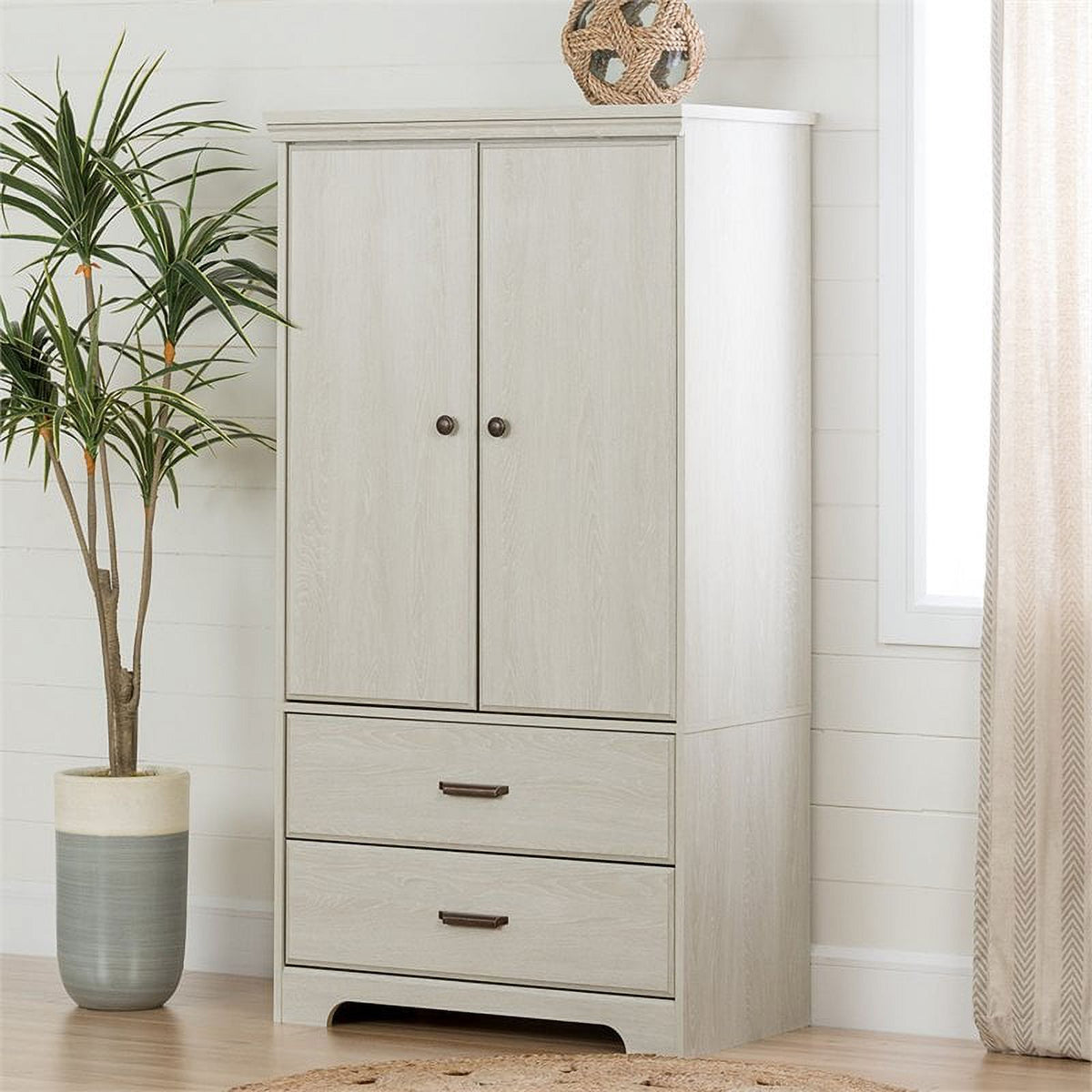 2-Drawer Door Wood Armoire U611762