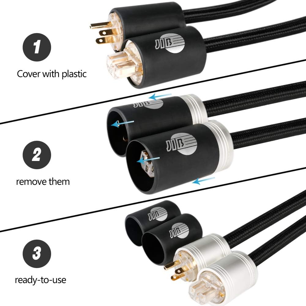 4N OFC Power Cord Male to Female US Plug 6.5ft A7435