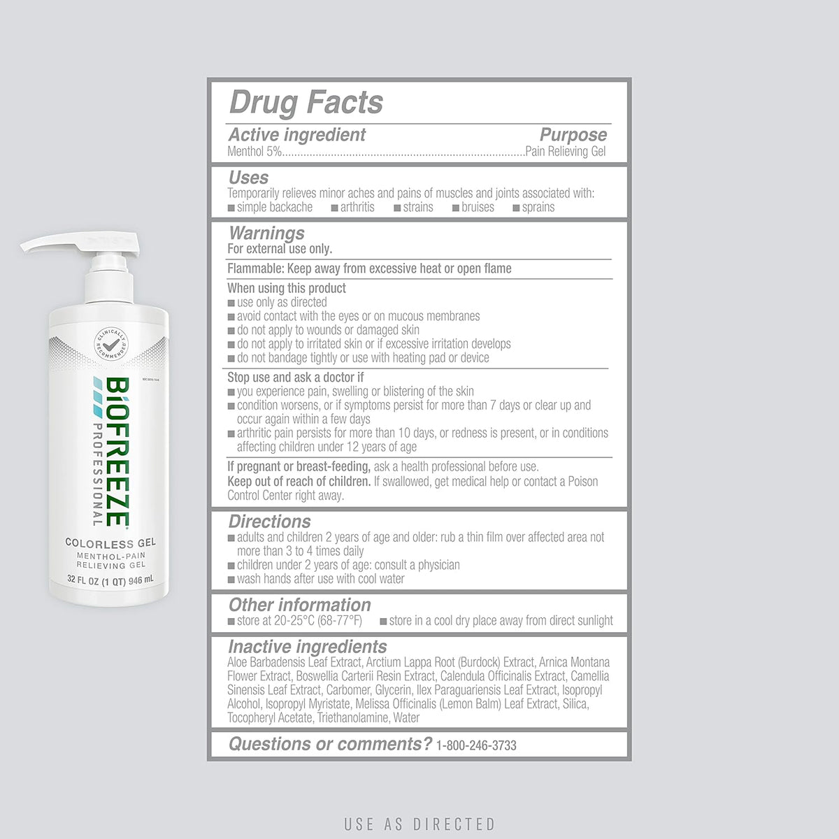 32 FL OZ Pain Relief Gel J5056