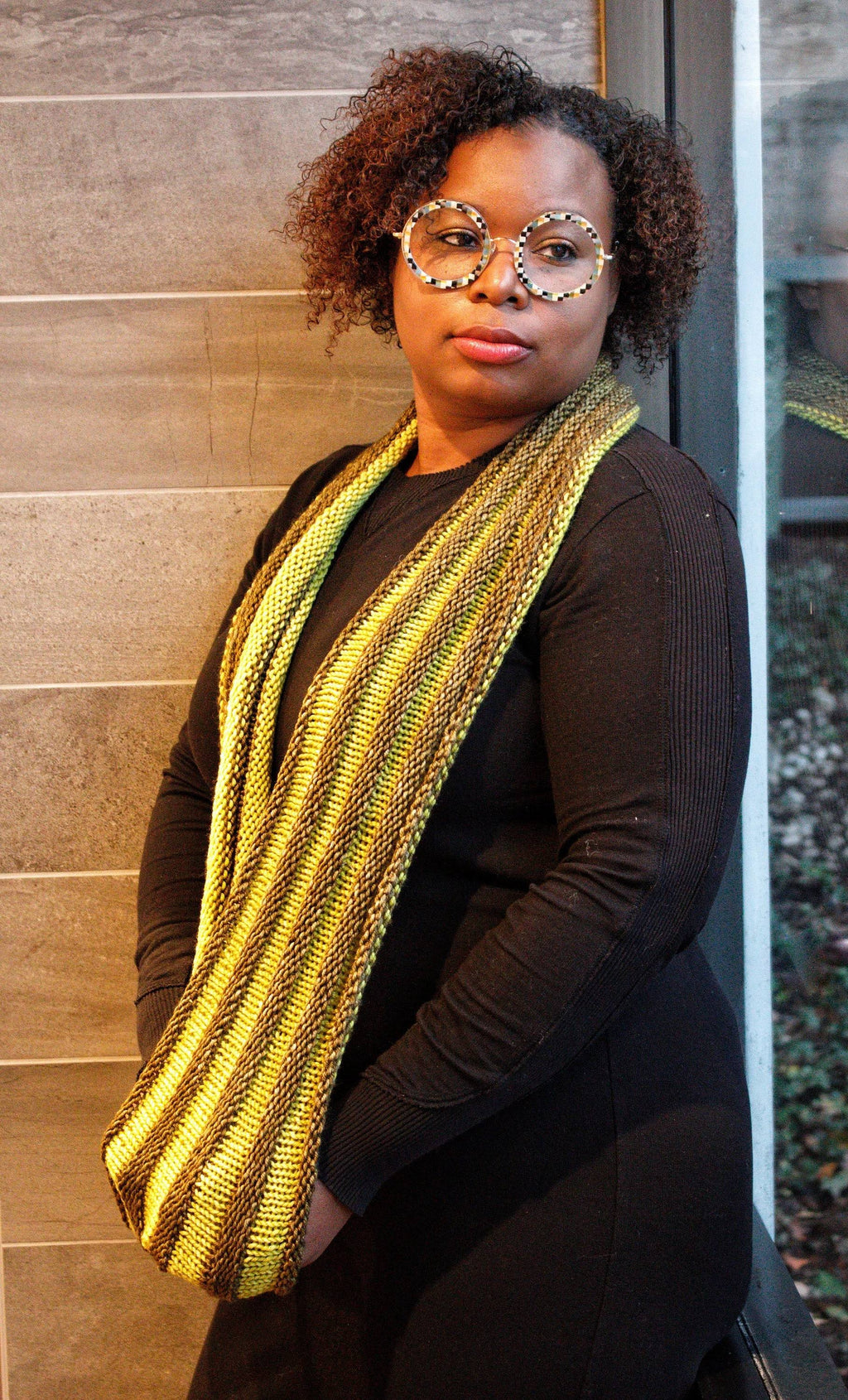 Bi-Color Infinity Scarf C98026