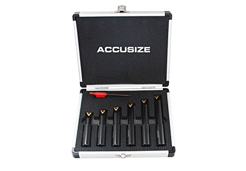 4 Pc 1/2'' Round Shank Indexable Boring Bar Set with Carbide Inserts D79409