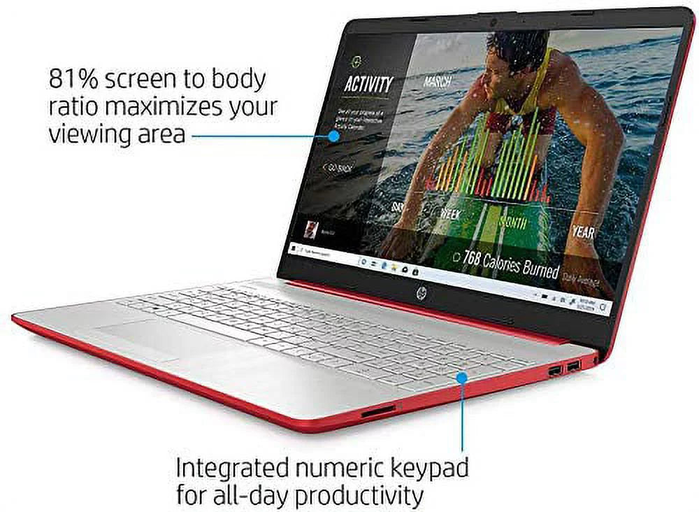 15.6" HD Display Intel Pentium Silver N5000 8GB RAM 256GB SSD Scarlet Red Laptop N328
