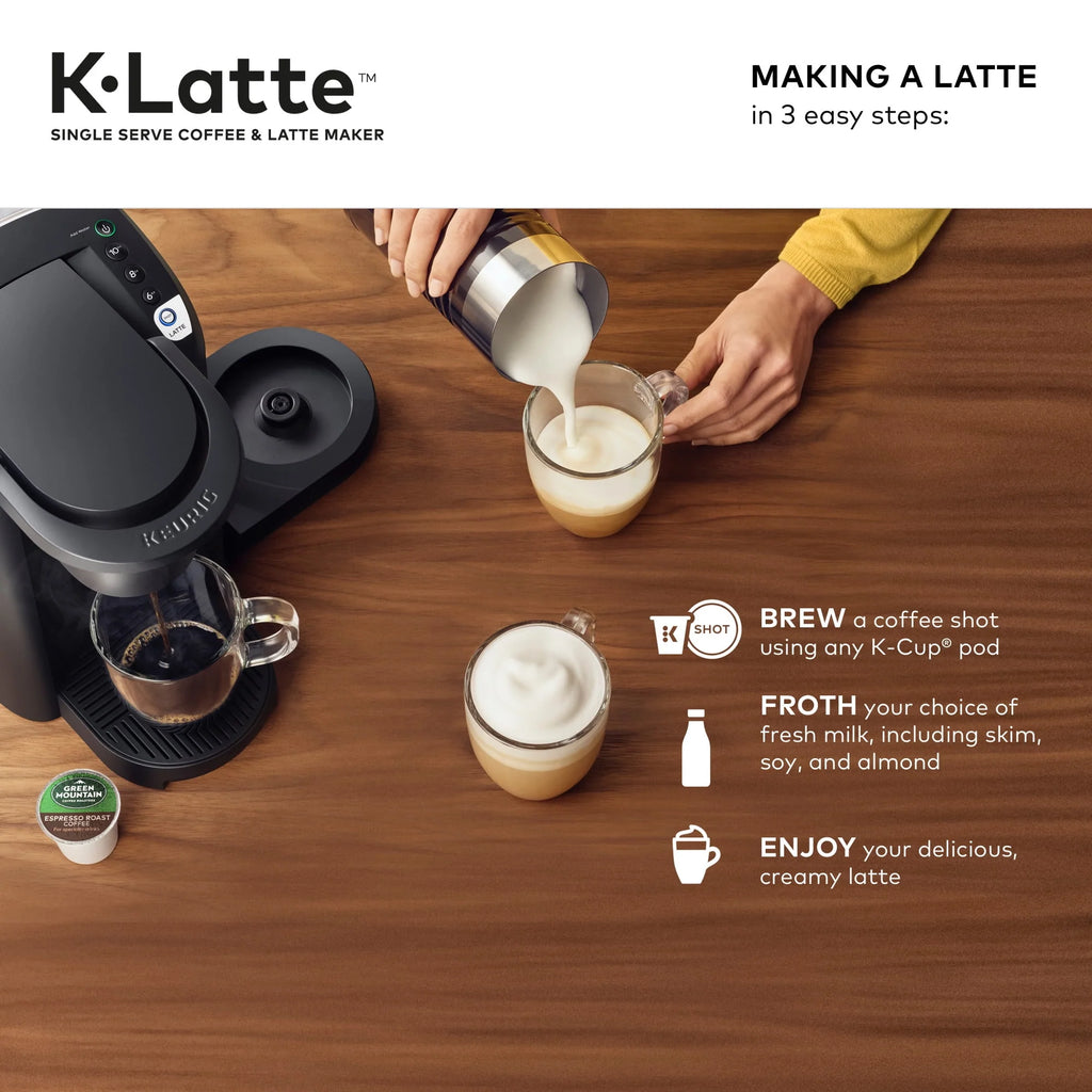 Black Single Serve Coffee and Latte Maker R954012