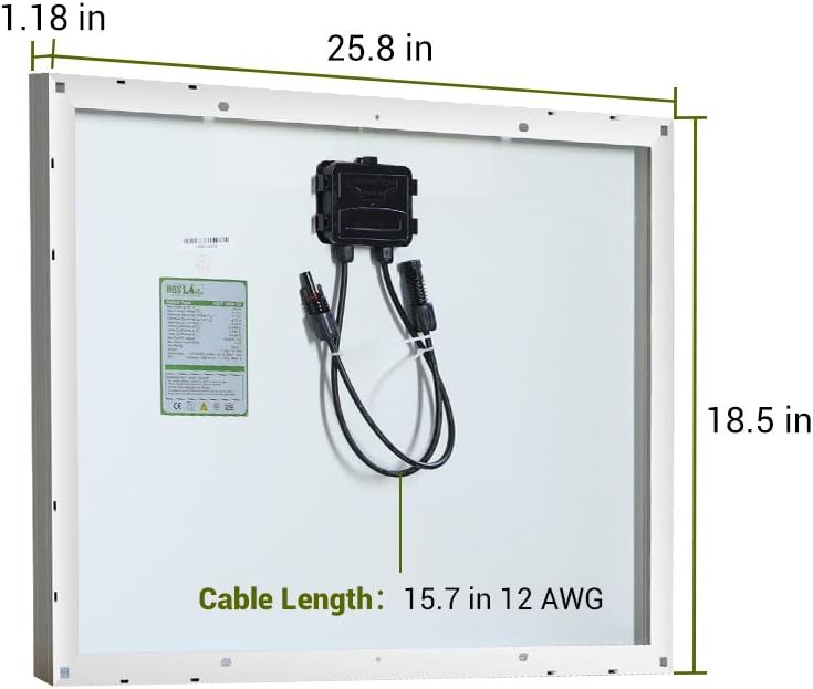 50 Watt 12 Volt Polycrystalline Portable Solar Panel Pack of 2 Y300