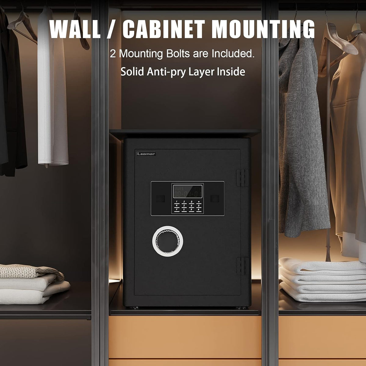 2.05 Cubic Feet Black Security Safe with LCD Digital Screen D330