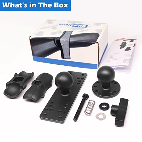 Aluminum Fish Finder Mount with 1.5" Ball, Medium Arm Marine Electronic Mount M525