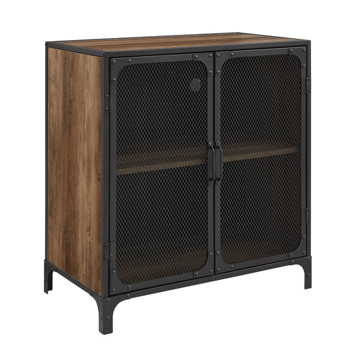 30x22 Rustic Oak Accent Cabinet with Mesh K194766