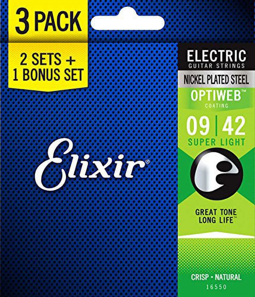 3 Pack Super Light Guitar Strings (.009-.042) Q26960