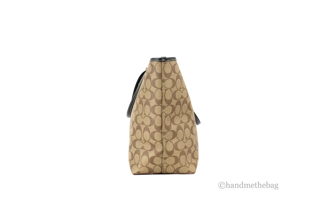 Varsity Khaki Amazon Green Multi Signature Canvas City Tote Bag C9625