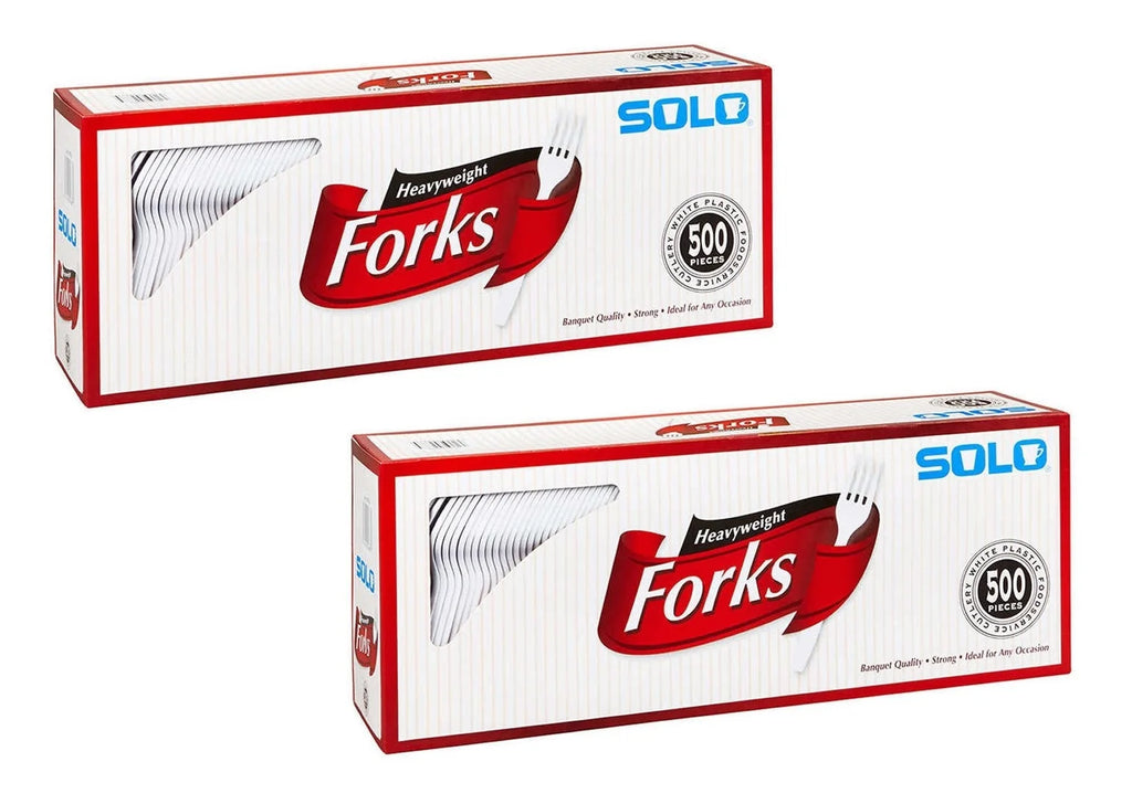 White Plastic Forks, 500 Count (2 Pack) F90601