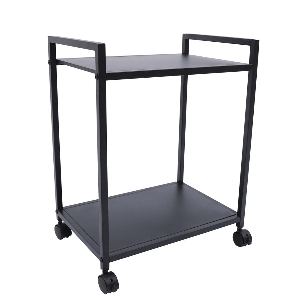 2-Tier Computer Tower Stand with Lockable Wheels K5236