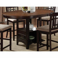 Extendable Counter Height Dining Table in Chestnut I7288