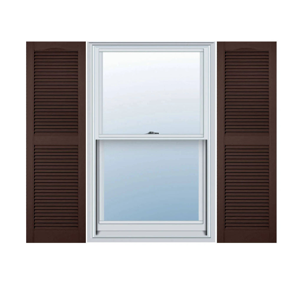 Federal Brown Open Louver Shutters T959278