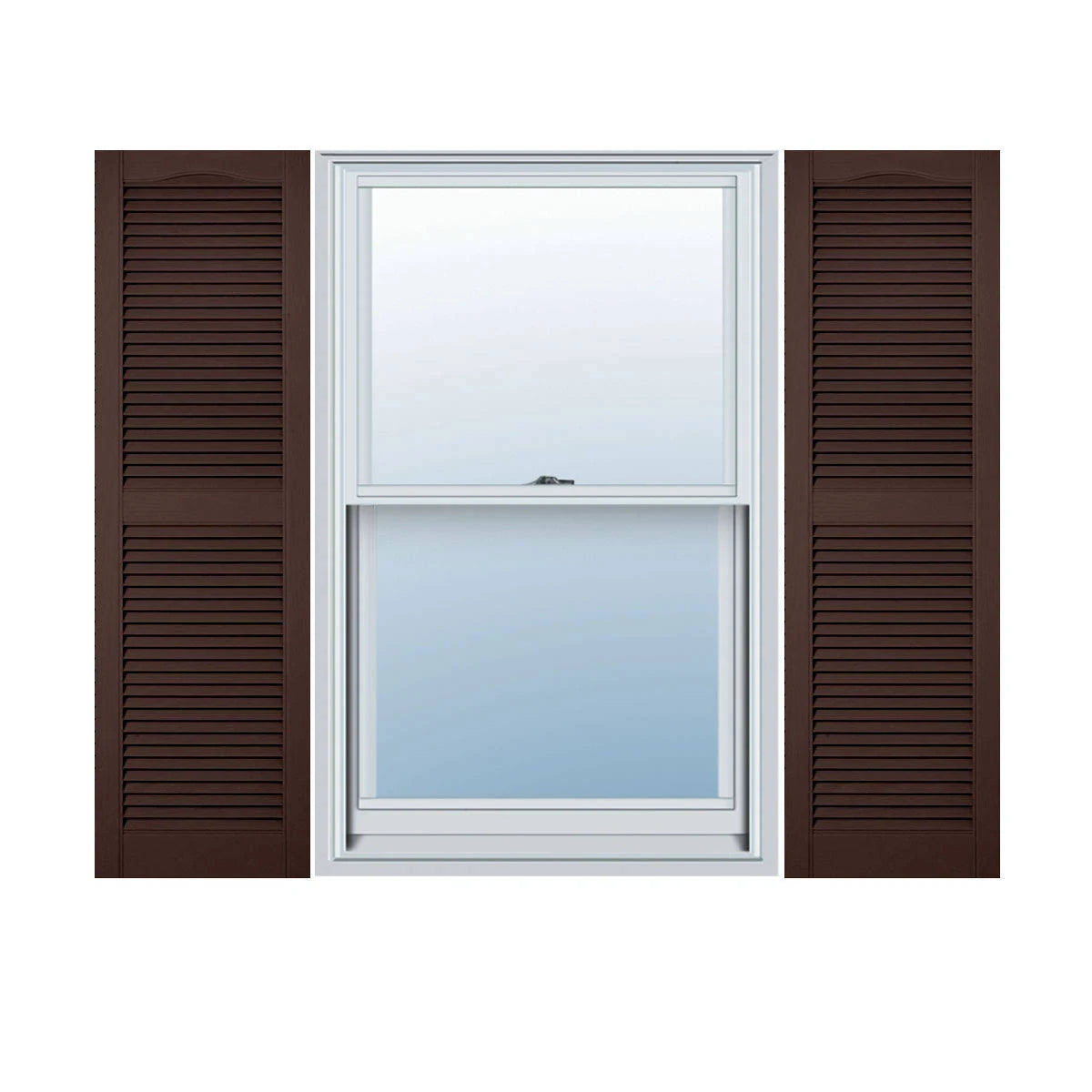 Federal Brown Open Louver Shutters T959278