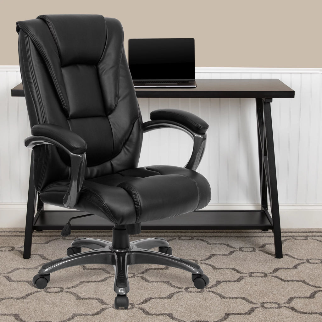Black LeatherSoft High Back Ergonomic Office Chair L474100