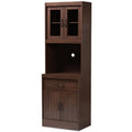 Kitchen Cabinet and Hutch in Dark Walnut N37567