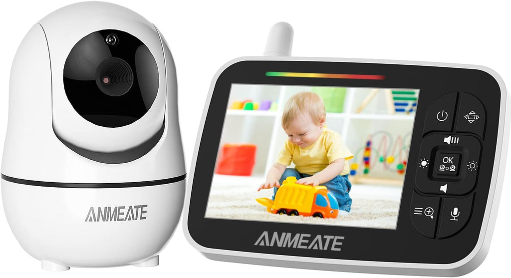 Baby Monitor with Camera and Audio, 3.5" Display, Infrared Night Vision, Two Way Talk, Room Temperature, Lullabies, 960ft Range O894