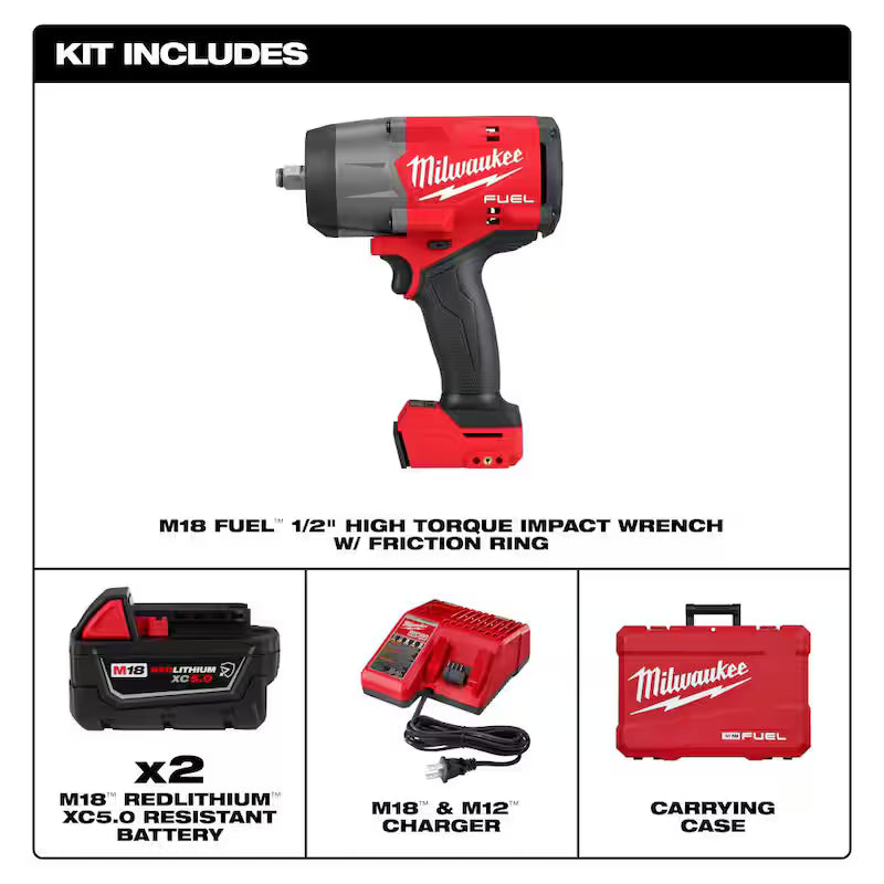 18V Brushless Cordless 1/2 in. Impact Wrench Kit and Impact Socket Set N2873