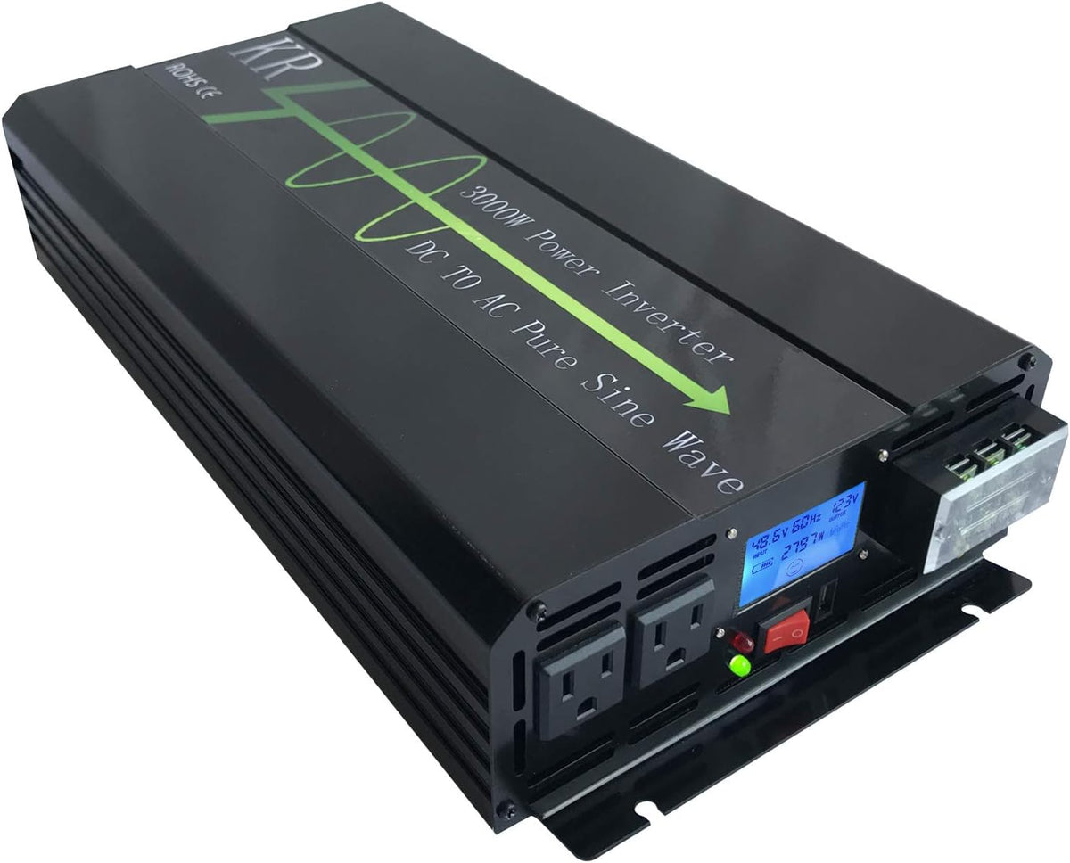 3000W Pure Sine Wave Power Inverter 48V DC to 110V 120V AC 60HZ with LCD Display V679292